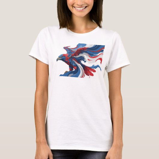 T-shirt Superbe Tee Navy Abstrait Aigle Tendance (Devant)