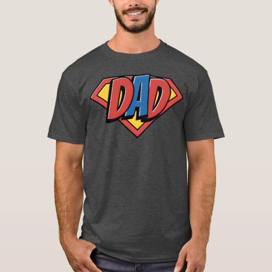 T-shirt SuperDad aime les amis (Devant)