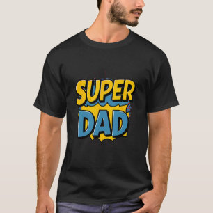 T-shirt Superdad Funny Superhero Papa Costume De Design Po