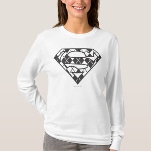 T-shirt Supergirl Black Argyle Logo