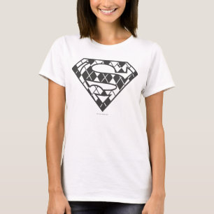T-shirt Supergirl Black Argyle Logo