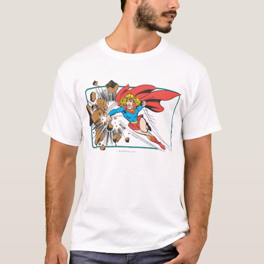 T-shirt Supergirl détruit Boulder (Devant)
