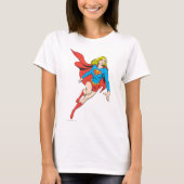 T-shirt Supergirl en mouvement (Devant)