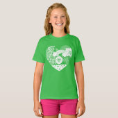 T-shirt Supergirl Floral Peace Heart Graphisme (Devant entier)