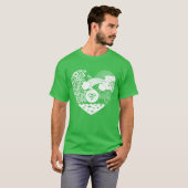 T-shirt Supergirl Floral Peace Heart Graphisme (Devant entier)