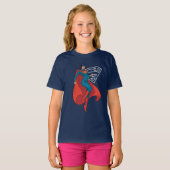 T-shirt Supergirl Hovering en costume bleu (Devant entier)