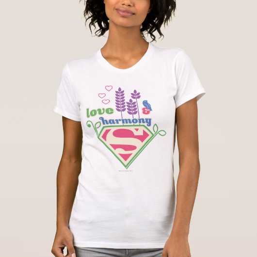 T-shirt Supergirl Love & Harmony (Devant)