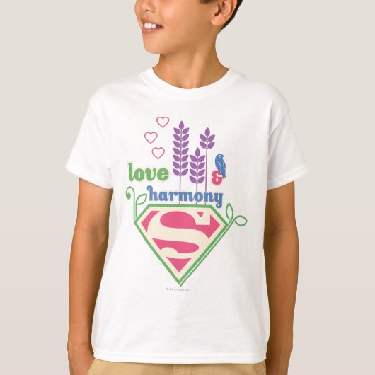 T-shirt Supergirl Love & Harmony (Devant)