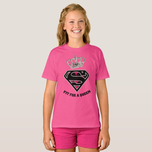 T-shirt Supergirl S-Shield "Adapté Pour Une Reine" (Devant entier)