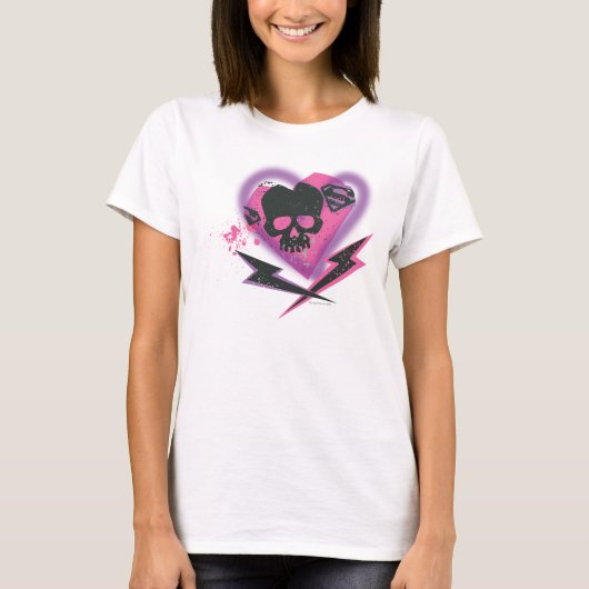 T-shirt Supergirl Skuls et Lightning (Devant)