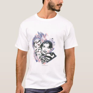 T-shirt Supergirl Visage Collage