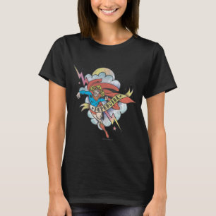 T-shirt Supergirl volant éclair tatouage