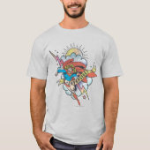 T-shirt Supergirl volant éclair tatouage (Devant)