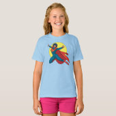 T-shirt Supergirl volant en costume bleu (Devant entier)