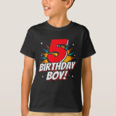 T-shirt Superhero 5 ans Anniversaire Garçon 5e Anniversair (Devant)