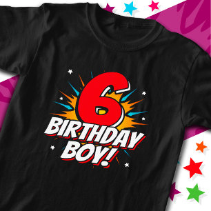T-shirt Superhero 6 ans Anniversaire Garçon 6e Anniversair