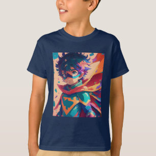 T-shirt Superhero Anime rouge et bleu