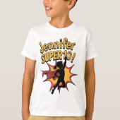 T-shirt Superhero anniversaire filles tenue top (Devant)