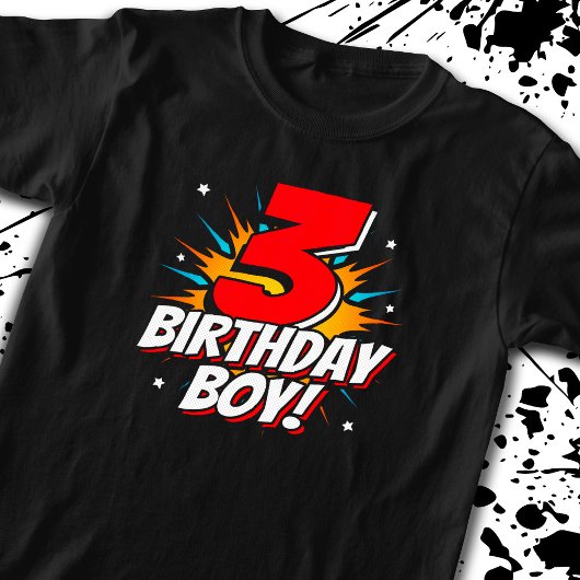 T-shirt Superhero Anniversaire Garçon - 3 ans - 3e anniver