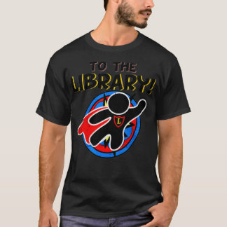 T-shirt Superhero Bibliothécaire Distressed Comique À La M