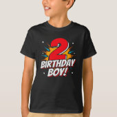 T-shirt Superhero Birthday Boy - 2 Year Old - 2nd Birthday (Devant)