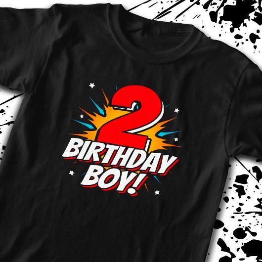 T-shirt Superhero Birthday Boy - 2 Year Old - 2nd Birthday