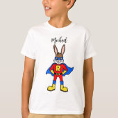 T-shirt Superhero Bunny Editable Name Feature (Devant)