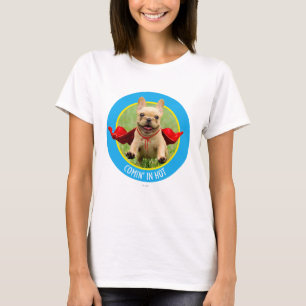 T-shirt Superhero de chien taureau français mignon tourne 