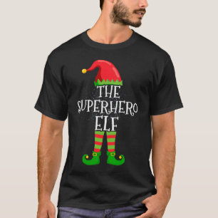 T-shirt Superhero Elf Famille Correspondant Groupe de Noël
