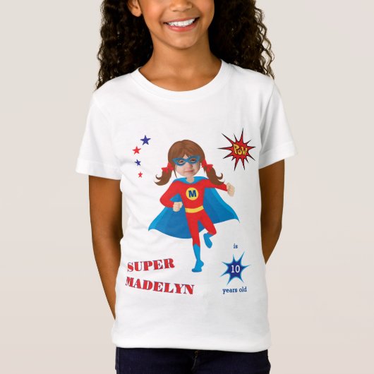 T-Shirt Superhero fille sensationnelle Anniversaire fantas (Devant)