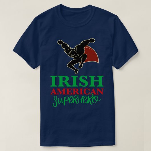 T-shirt Superhero irlandais américain (Design devant)