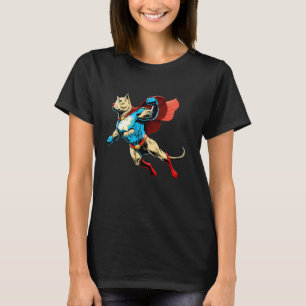 T-shirt Superhero Labrador Retriever Red Cape Super Hero D