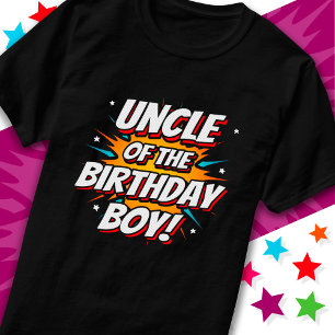 T-shirt Superhero Party Comics Oncle of Birthday Boy
