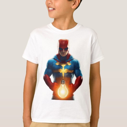 T-shirt Superhero, puissant défenseur (Devant)
