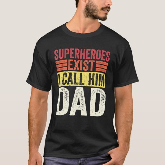 T-shirt Superhéros Existe Je L'Appelle Papa Fête des pères (Devant)