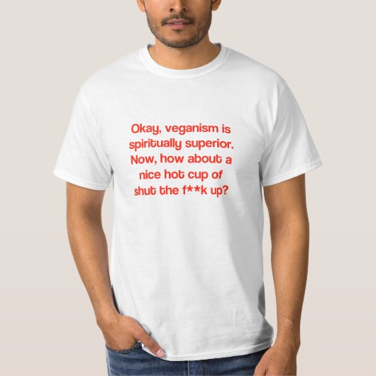 T-shirt supérieur végétalien ? (Devant)