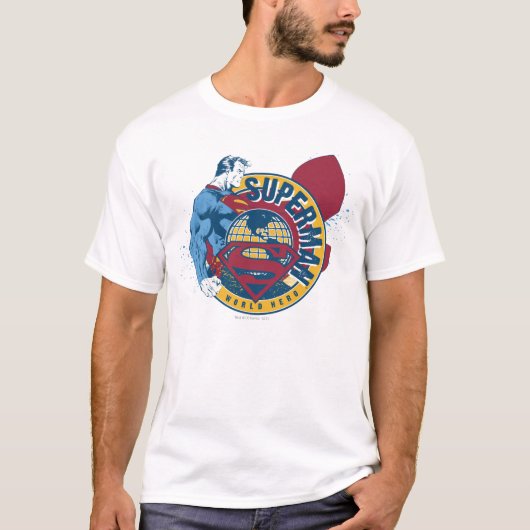 T-shirt Superman - Héros mondial (Devant)