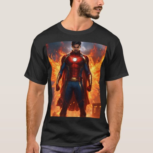 T-shirt Superman Ink" "Héros tatoué" "Homme d'acier, encre (Devant)