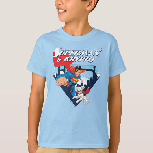 T-shirt Superman & Krypto Soar (Devant)