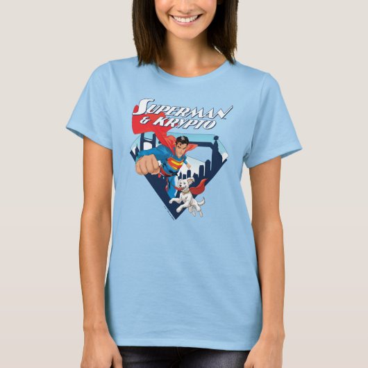 T-shirt Superman & Krypto Soar (Devant)