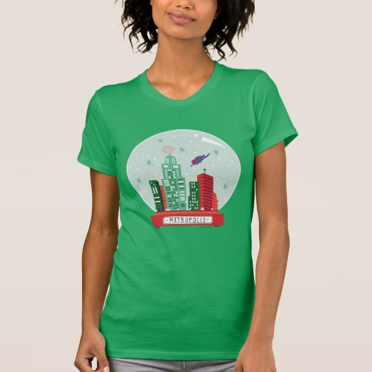 T-shirt Superman Metropolis Globe des neiges (Devant)
