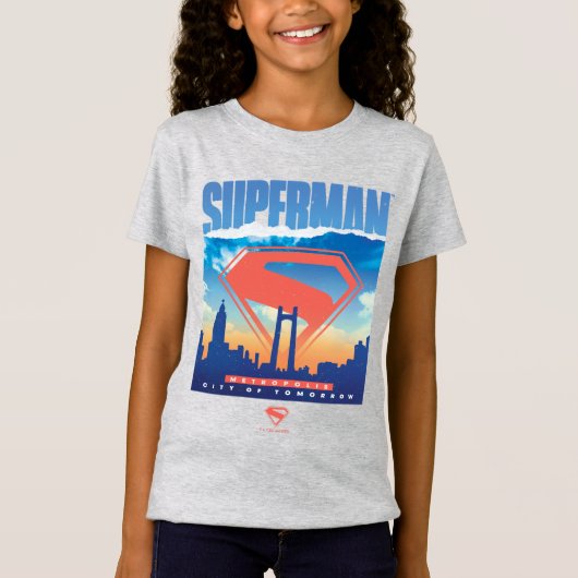T-Shirt Superman Metropolis Skyline (Devant)