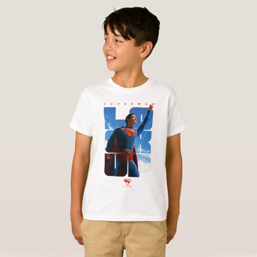 T-shirt Superman regarde Pose (Devant entier)