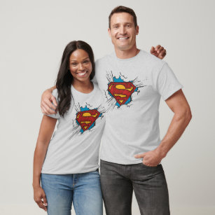 T-shirt Superman S-Shield   Dans le logo Nuages
