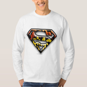 T-shirt Superman S-Shield   Logo de graffiti en noir