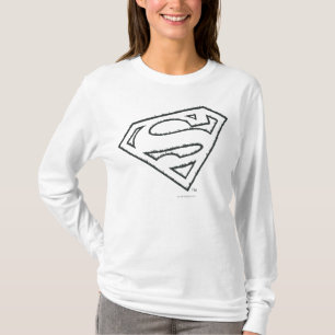 T-shirt Superman S-Shield Logo de Grunge Sideways