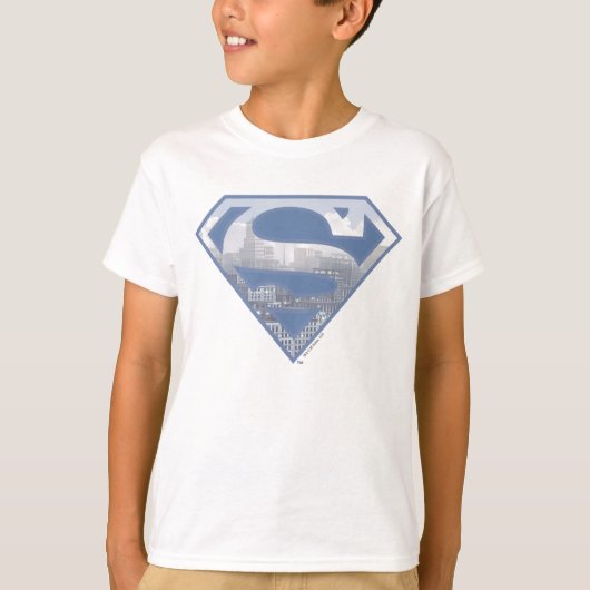 T-shirt Superman S-Shield | Logo de la ville bleu clair (Devant)
