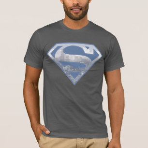 T-shirt Superman S-Shield Logo de la ville bleue claire