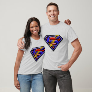 T-shirt Superman S-Shield   Logo de l'aérographe violet