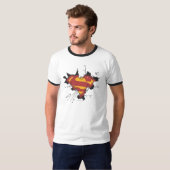 T-shirt Superman S-Shield | Logo en métal cassé (Devant entier)